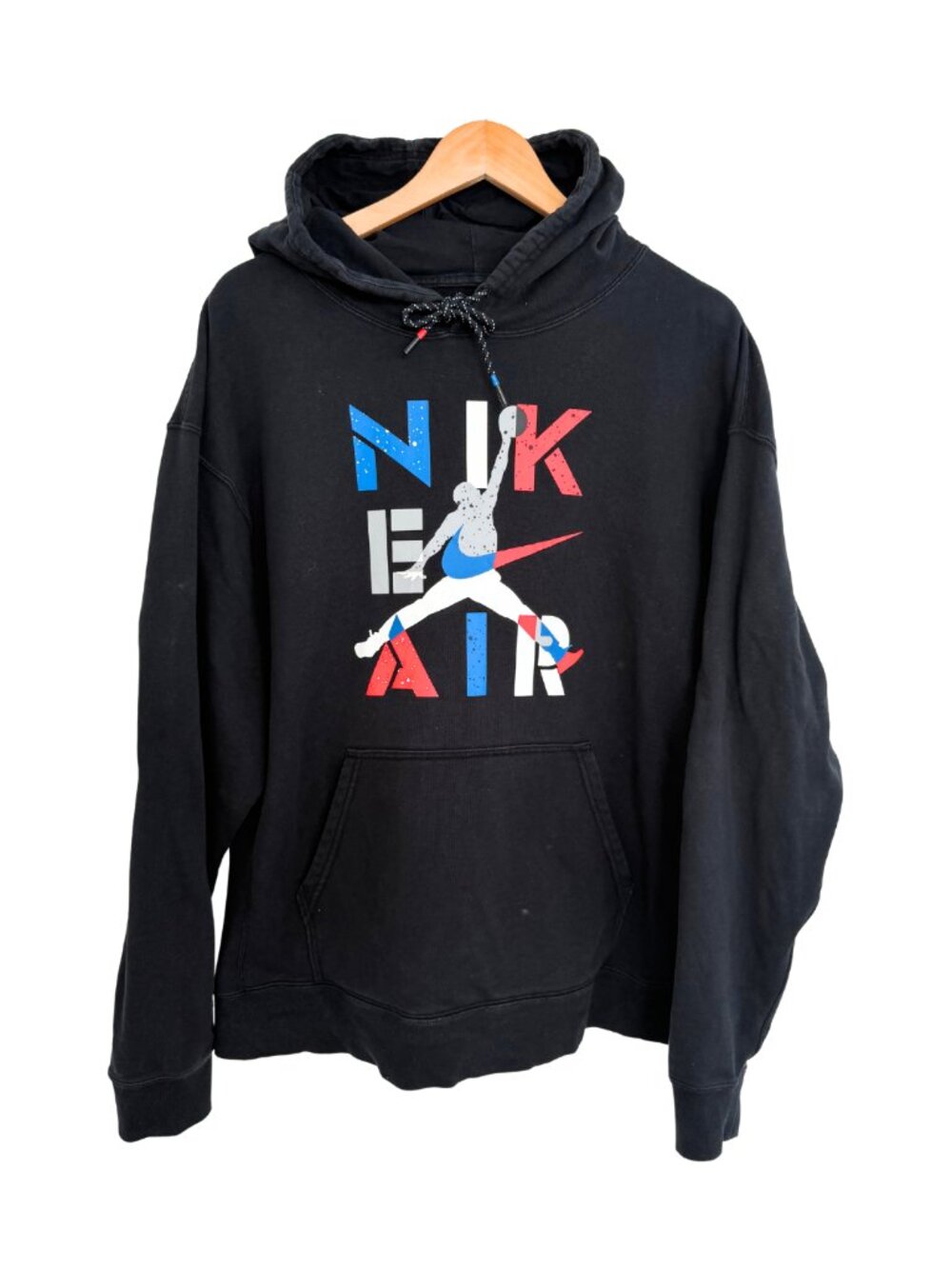 Air Jordan Hoodie Sweatshirt Men XL Fleece Black Legacy AJ4 Pullover CQ8291-010